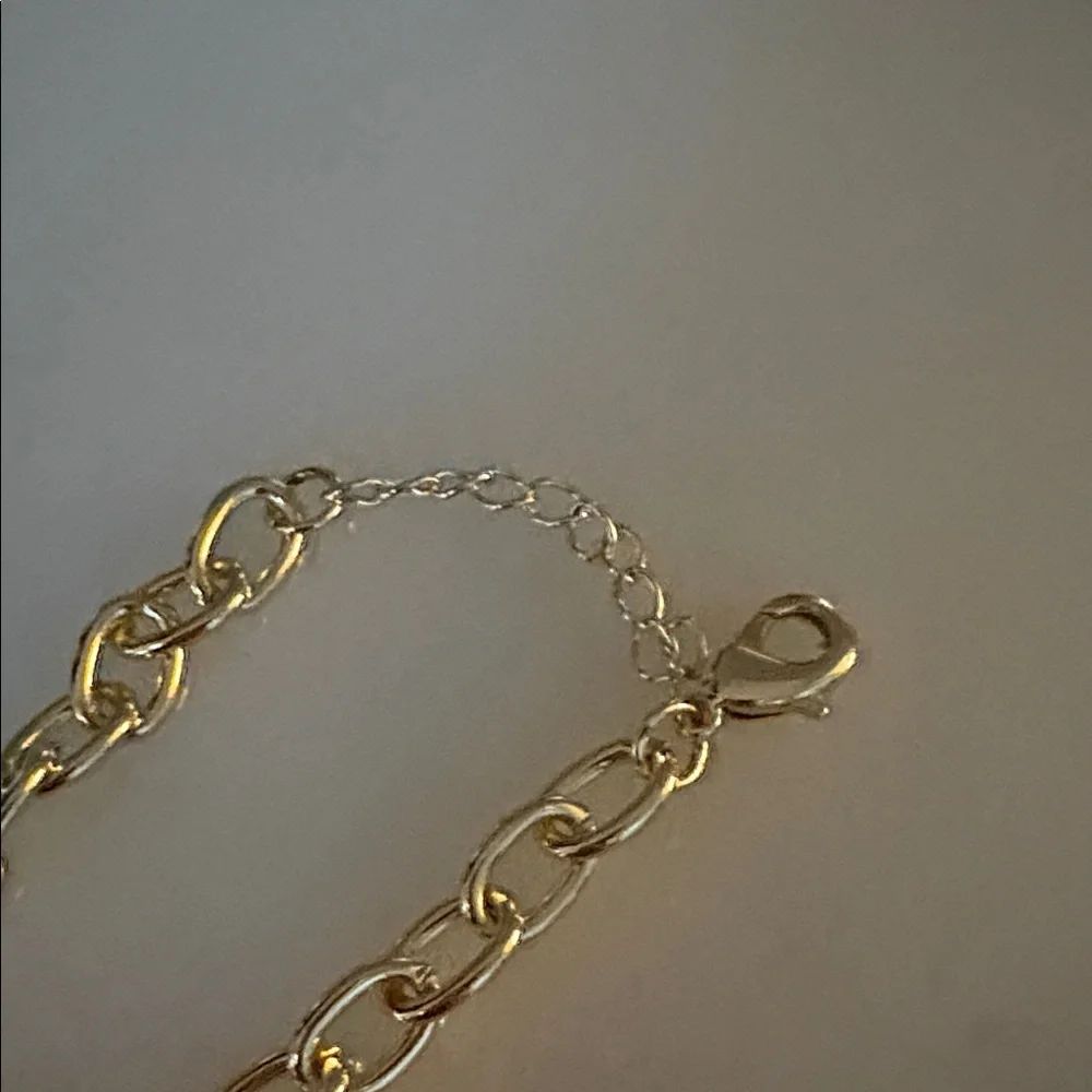 NEW 14k Gold Plated Pendant CHARM Bracelet 72